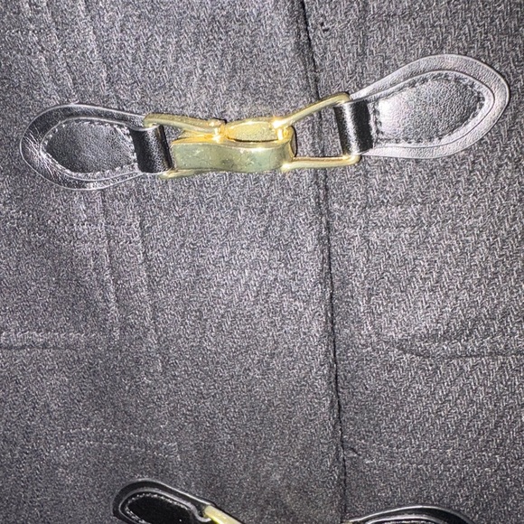 Cole Haan Signature Wool Blend Toggle Coat w/ Faux Fur Hood – Size 10 Black - Picture 6 of 14